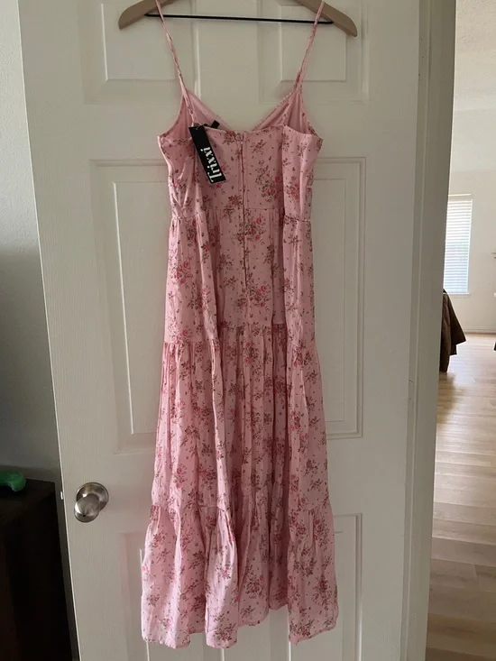 Pink Floral Maxi Sundress - Picture 4 of 6